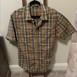 Men's Casual Plaid Button-Down Shirt